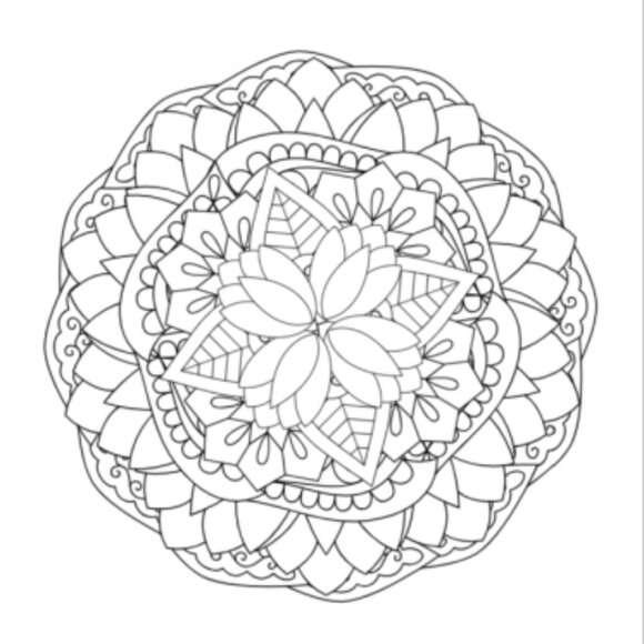 25 Fun Mandala Circles Coloring Book - Picture 6 of 13